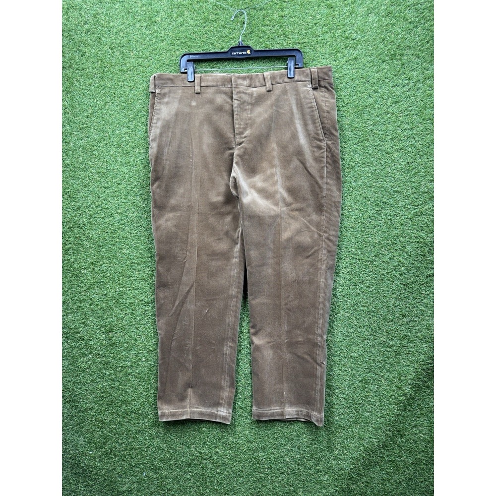 Orvis Pants Mens 38 Brown Corduroy Straight Leg Brisbane Moss Classic Fit Gorp